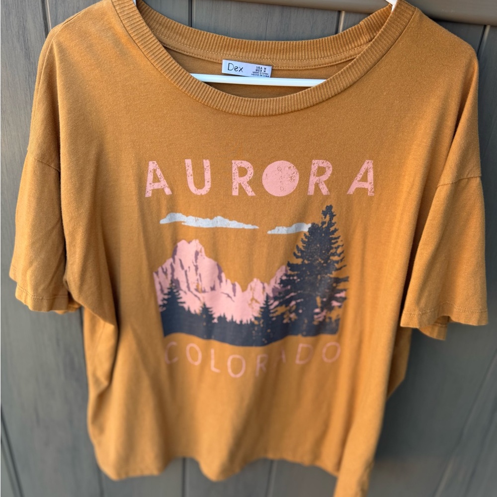 Dex Women's Aurora Graphic Tee - Mustard